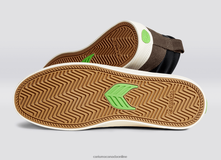 Cariuma Skate Shoes | Cariuma Men Black Premium Leather/Ivory HPBV8Z147