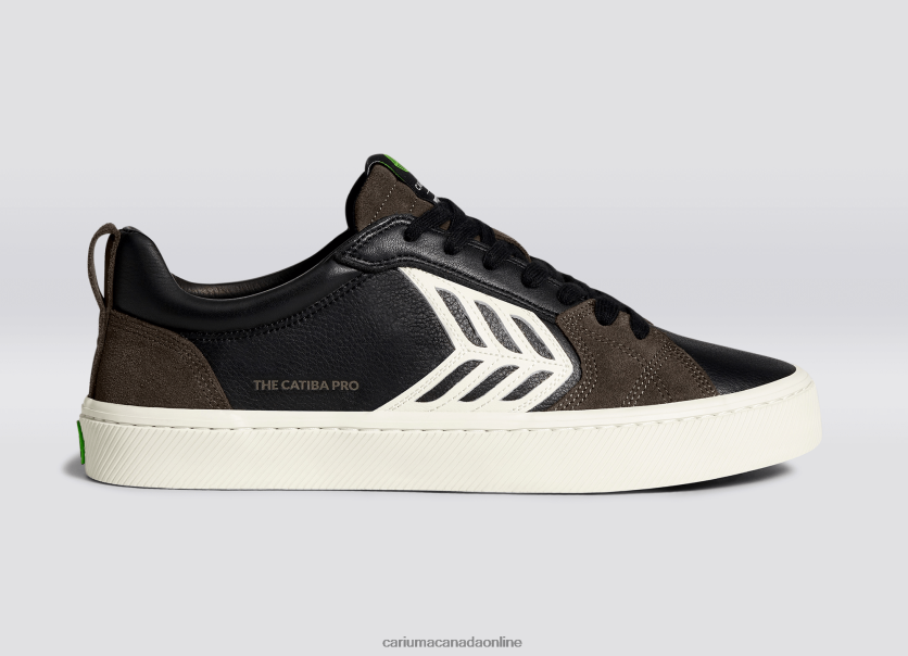 Cariuma Skate Shoes | Cariuma Men Black Premium Leather/Ivory HPBV8Z141
