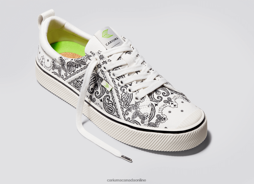 Cariuma Skate Shoes | Cariuma Men Off-White Bandana Canvas HPBV8Z12