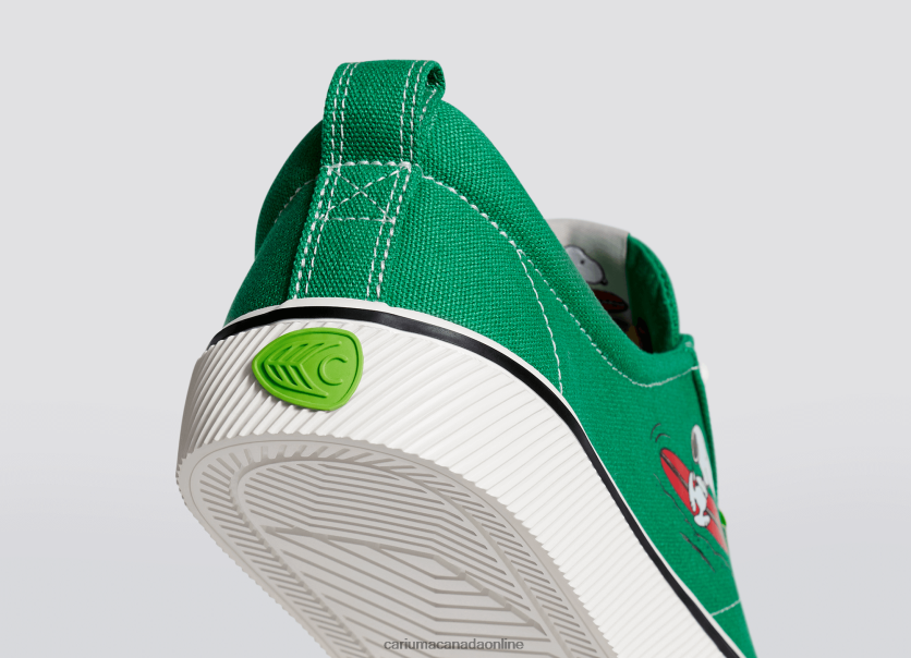 Cariuma Skate Shoes | Cariuma Men Peanuts Surf Green Canvas HPBV8Z84