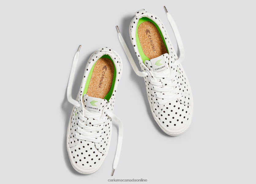 Cariuma Skate Shoes | Cariuma Men White Polka Dots Canvas HPBV8Z51