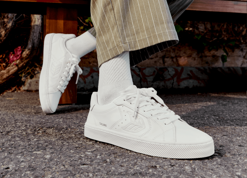 Cariuma Skate Shoes | Cariuma Men White LWG Leather/Red HPBV8Z102