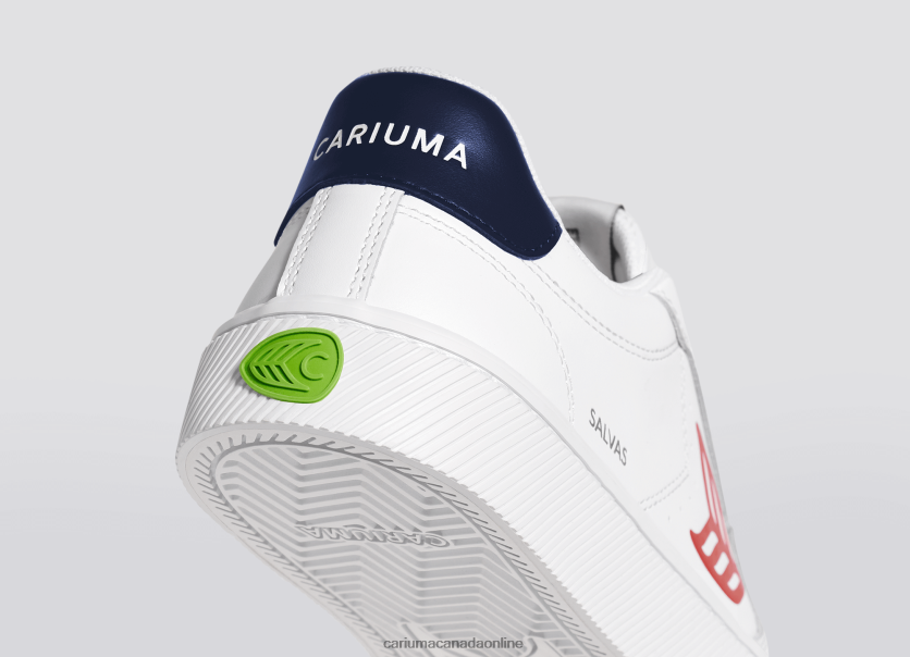 Cariuma Skate Shoes | Cariuma Men White LWG Leather/Red HPBV8Z102