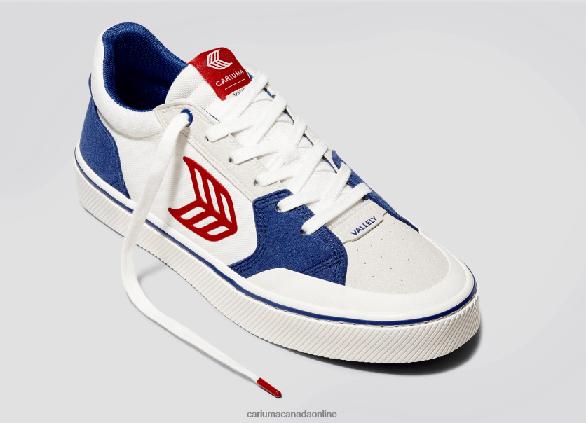 Cariuma Skate Shoes | Cariuma Men Blue & Off-White/Red HPBV8Z123