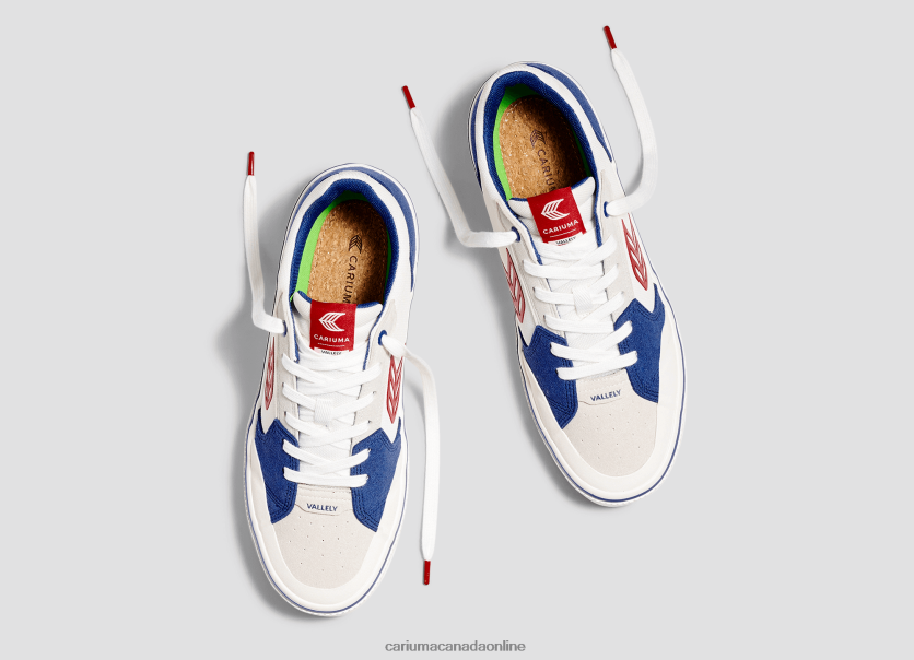 Cariuma Skate Shoes | Cariuma Men Blue & Off-White/Red HPBV8Z123