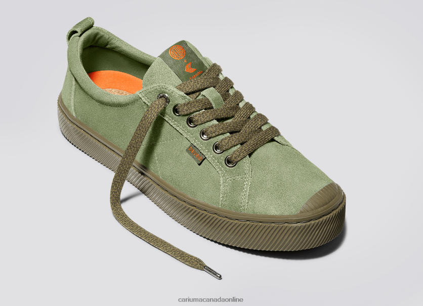 Cariuma Canada | Cariuma Women Deus Ex Machina Oil Green Suede HPBV8Z244