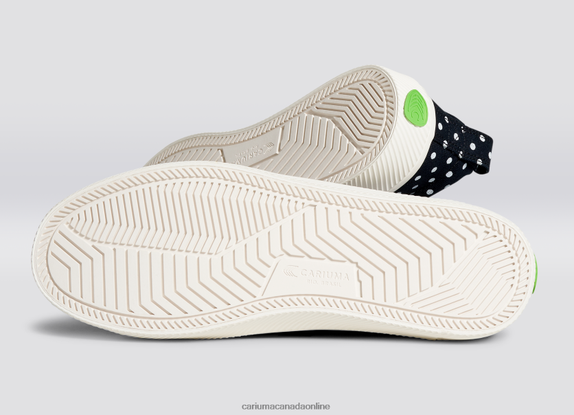 Cariuma Skate Shoes | Cariuma Women Black Polka Dots Canvas HPBV8Z225