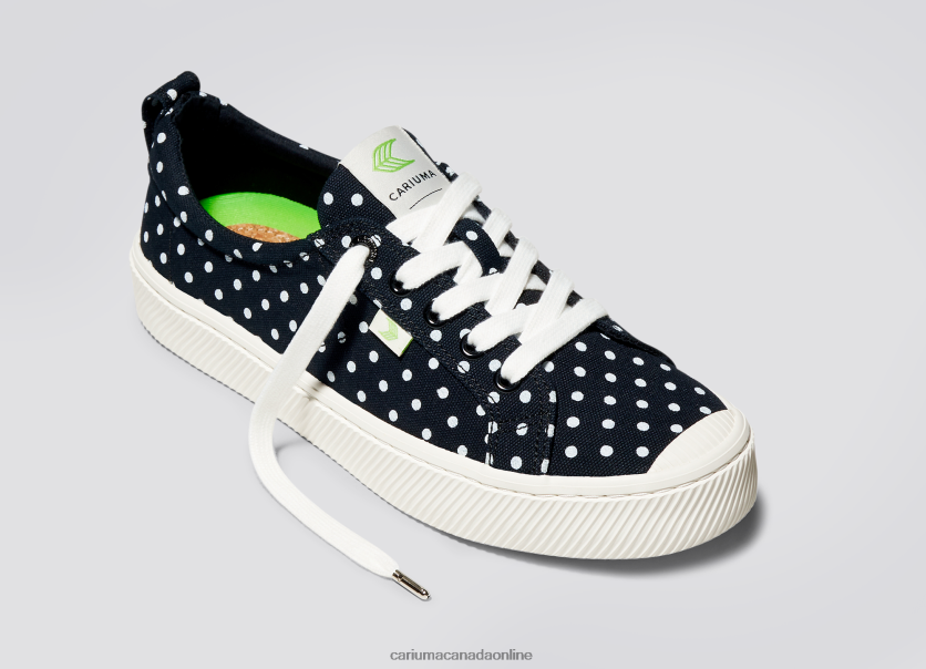 Cariuma Skate Shoes | Cariuma Women Black Polka Dots Canvas HPBV8Z225