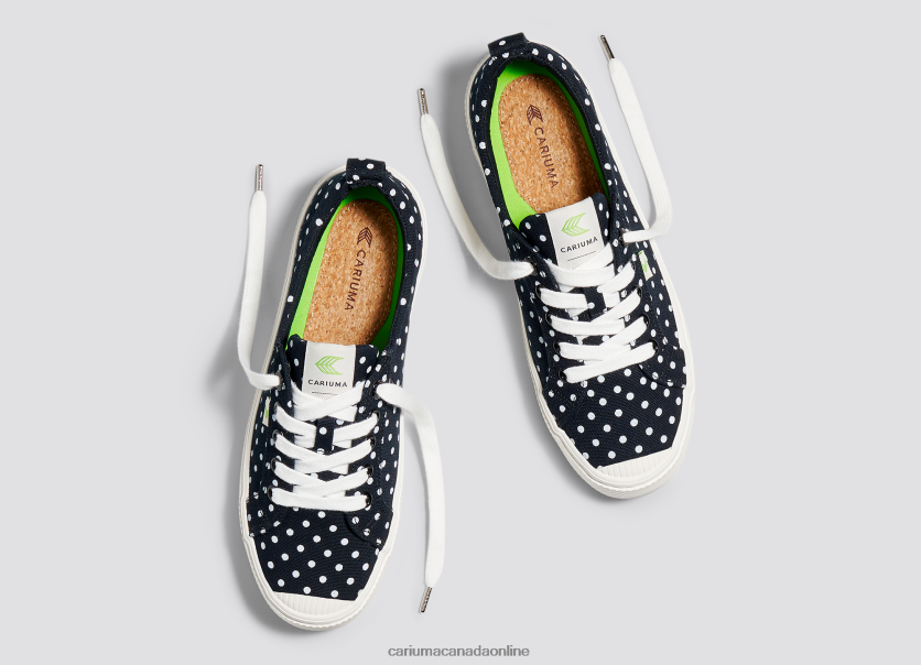 Cariuma Skate Shoes | Cariuma Women Black Polka Dots Canvas HPBV8Z225