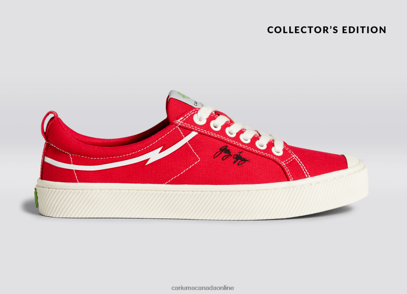 Cariuma Skate Shoes | Cariuma Women Gerry Lopez Red Canvas HPBV8Z306