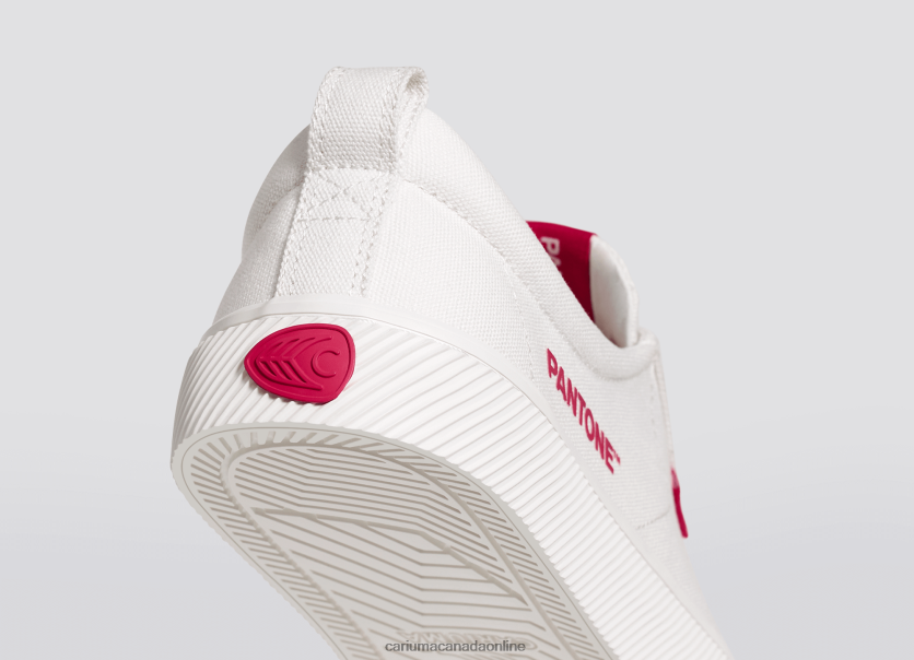 Cariuma Skate Shoes | Cariuma Women Pantone Off-White/Viva Magenta Canvas HPBV8Z252
