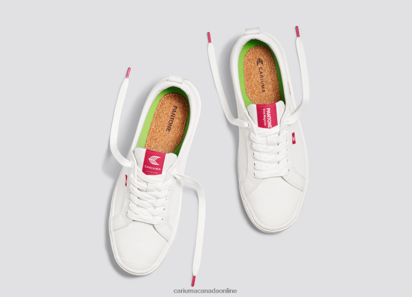 Cariuma Skate Shoes | Cariuma Women Pantone Off-White/Viva Magenta Canvas HPBV8Z252