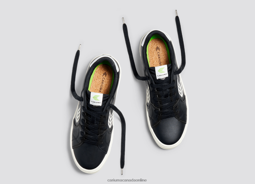 Cariuma Skate Shoes | Cariuma Women Black LWG Leather/Off-White HPBV8Z315